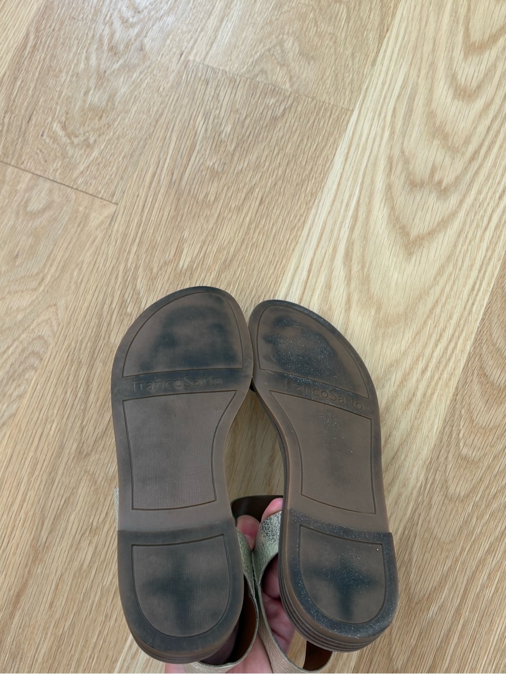 Franco Sarto L-Glenni Gold Sandals - Picture 8 of 8